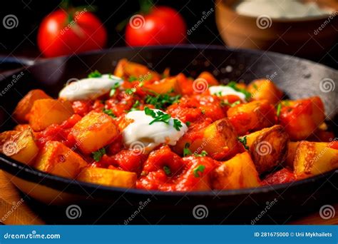  Patatas Bravas: A Symphony of Spicy, Creamy Textures Delightfully Dancing on Your Taste Buds!